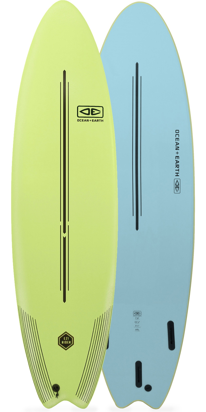 2023 Ocean and Earth Ezi Rider Softboard OESESO - Acid Green